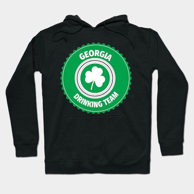 Georgia Drinking Team Lucky St Patrick's Day Shamrock Hoodie by ChangeRiver